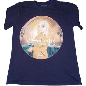Billie Eilish Happier Than Ever Disney+ Love Letter to Los Angeles Black Tee L